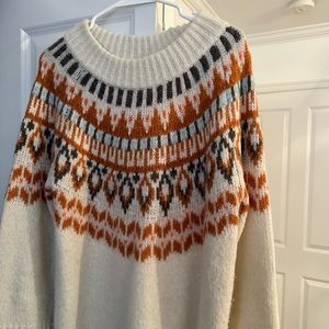 Oversized American Eagle Fair Isle Sweater